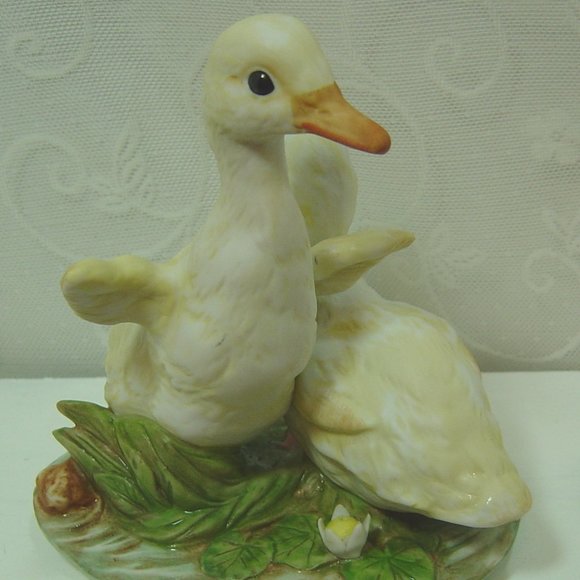 Homco Yellow and Green Duck Figurine - Picture 1 of 4